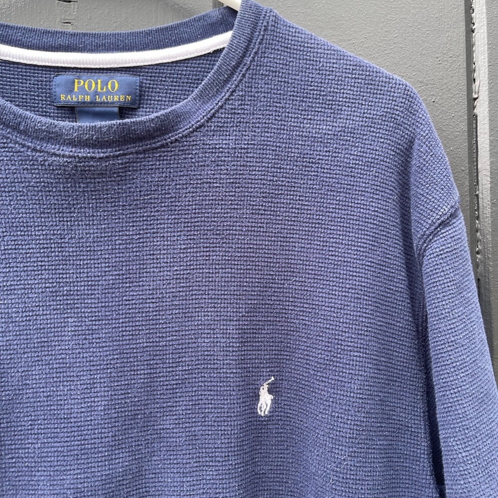 Ralph Lauren T-shirt - Men's Navy Waffle Crewneck